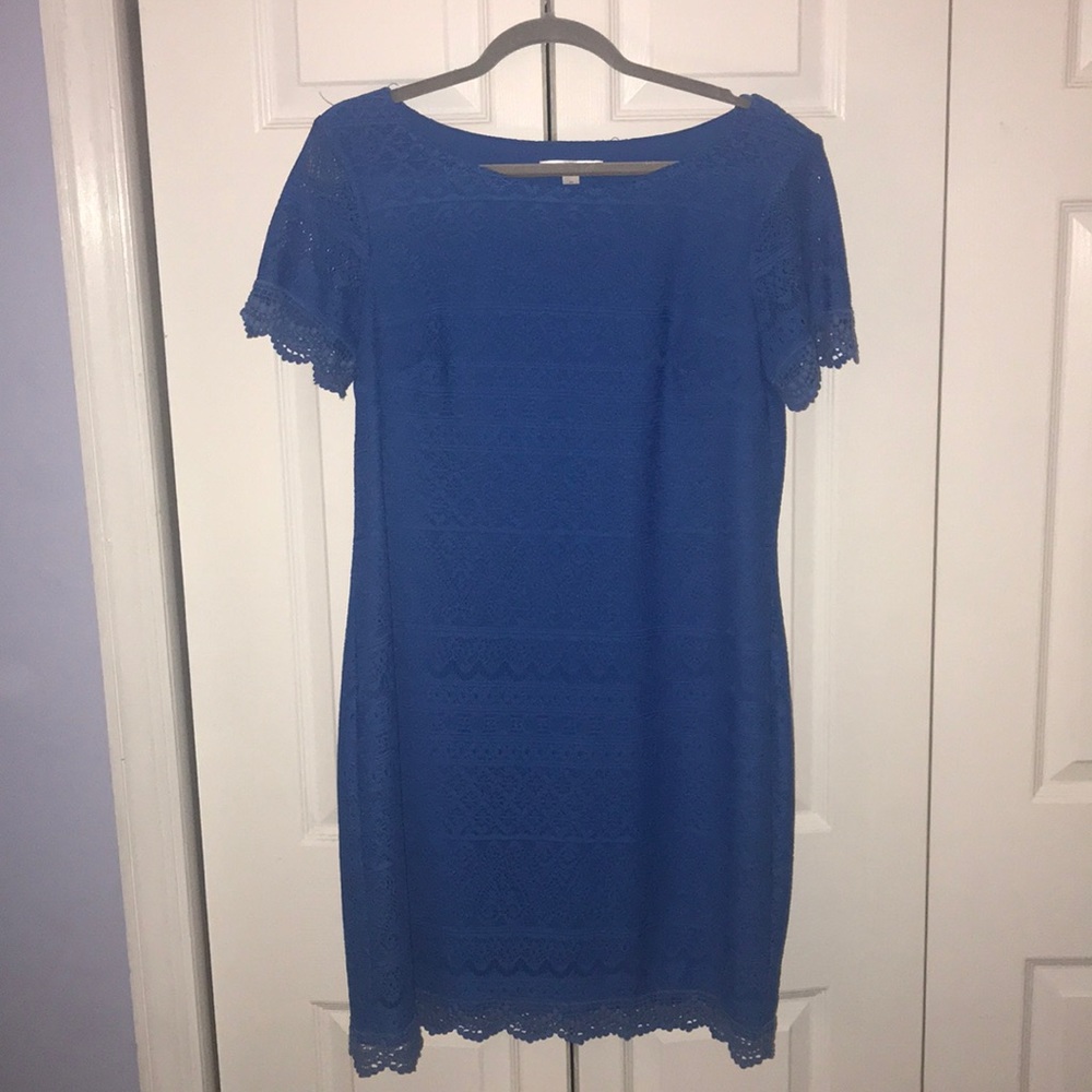 Blue lace dress